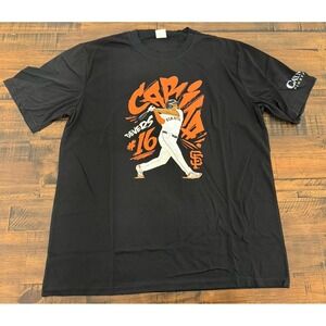 San Francisco Giants #16 Rafael Devers Graphic T-Shirt Men XL Black SGA New